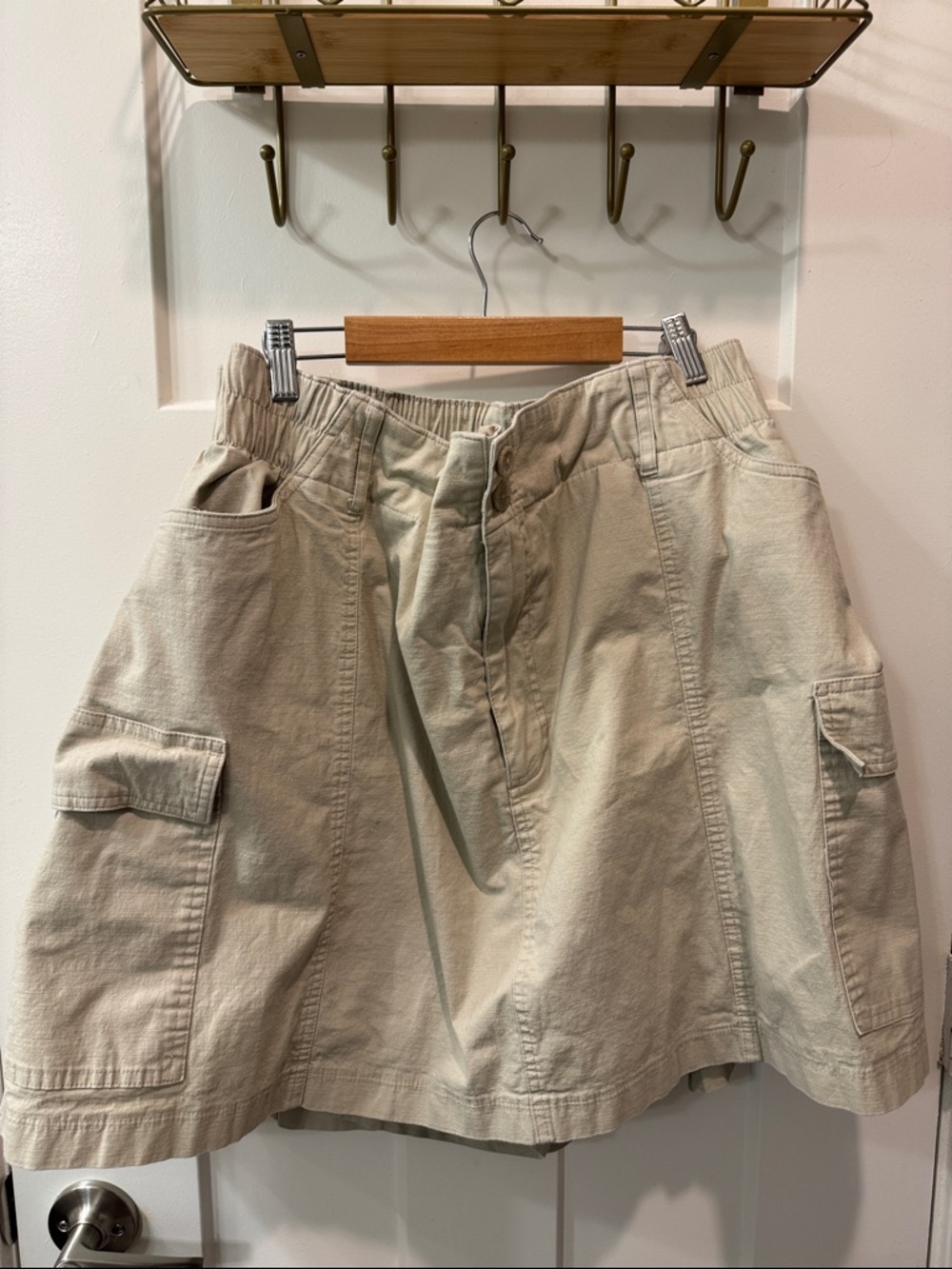 Plus size khaki skort